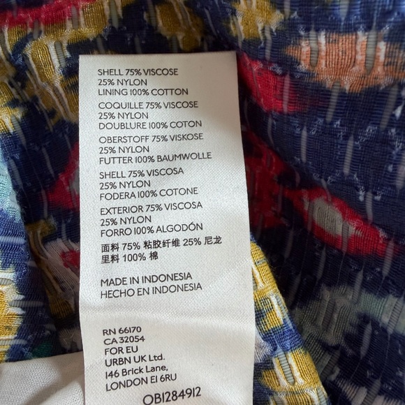 Anthropologie Navy Floral Ikat Maxi Skirt - Picture 5 of 5